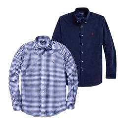 Chemise boutonnée en coton Ralph Lauren avec bande..