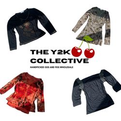 00s Grunge Fairycore Mesh and long sleeve Tops Mix..