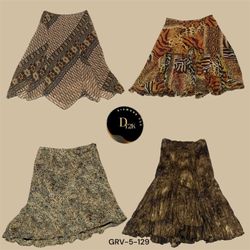 Jupe en polyester imprimée brune vintage Y2K – Par..