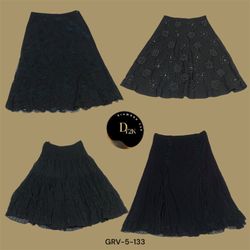 Y2K Black Pleated Poly Skirt – 2000s Retro Vibes (..