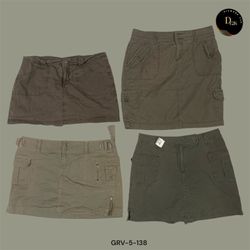 Y2K Utility Cargo Skirt – Lightweight Cotton Fabri..
