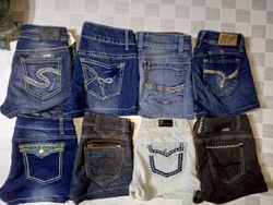 SILVER AND OTHER BRAND MINI MICRO SHORTS ( MR561)