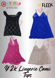 IQ0056 Y2k Lingerie Cami Tops - 8 pièces