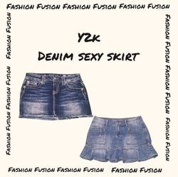 FF-928 y2k Jupes en denim sexy