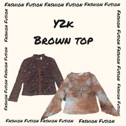 FF-930 Y2k hauts marron