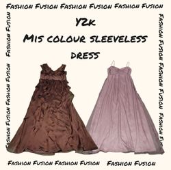 FF-933 Robe longue en polystyrène mixte couleur y2..