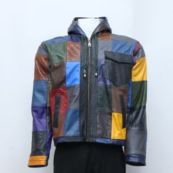 CV0112 Rework Leather Hooded Jackets - 20 Pcs