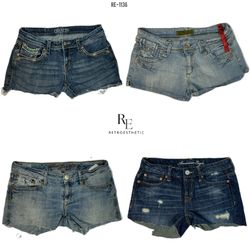 Y2K  Britney Era Denim Mini Shorts (RE-1136)