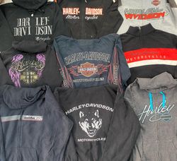Branded Harley Davidson Zippers & Hoodies - 16 Pie..