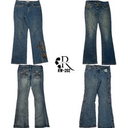 Y2K Retro Style Unique Denim Jeans (RW-202)