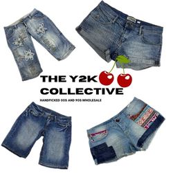 Y2K Europäische einzigartige Denim-Shorts Mix (TEC..