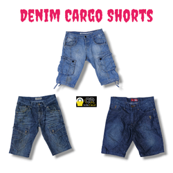 Shorts cargo in denim