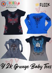 IQ0064 Y2k Grunge Baby Tees - 20 pièces