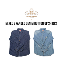 Camisas de Botão em Jeans de Marcas Misturadas
