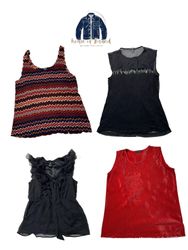 Camisa sin mangas de malla y poliéster con estilo