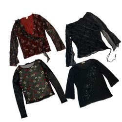 Y2k Gothic Black Tops Mix