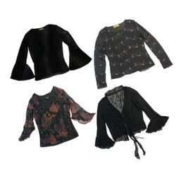 Y2K Gothic Full Sleeve Mesh Tops Mix