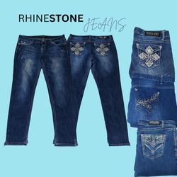 JEANS COM RIVETES PARA MULHERES