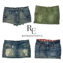 Y2k Britney Era Denim Mini Skirts (RE-1141)