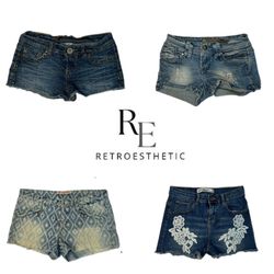 Y2k Denim unique mini Short (RE-1144)