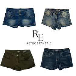 Y2k Denim micro Mini shorts (RE-1147)