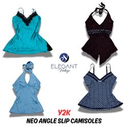Y2K Neo Angle Slip-Camisoles - 11 Stück - EV0391