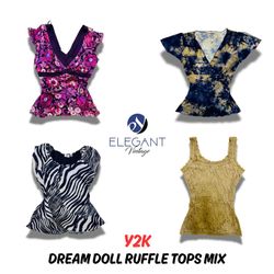 Y2K Dream Doll Rüschentops Mix - 11 Teile - EV0393