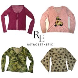 Y2k Soft core Full sleeve Mesh tops (RE-1152)