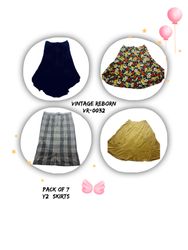 Pack of 7 Y2 Skirts - Floral, Plaid, & Solid Style..