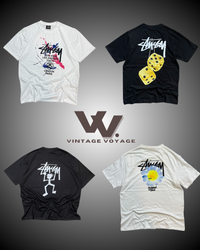 T-shirts estilo rework da Stüssy MOQ 20 peças #245..