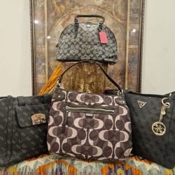 Coach & Guess exclusive 15 Pcs Hand Bags Bundle.