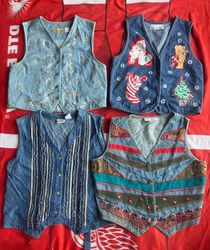 Gilet in denim ricamato 25 pezzi