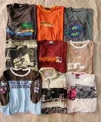vintage mix surf wear t shirts