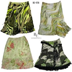 Y2K La Gonna Poly Fairycore Chartreuse (RE-1178)