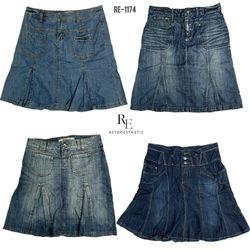 Gonne midi in denim dell'era Y2K di Britney (RE-11..