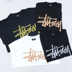 CV0147 Rework Stil Stussy T-Shirts Mit Glitter Shi..