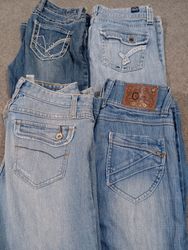 #644 Calças Flare Femininas Y2K -12