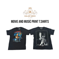 Movie And Music Print T.shirts