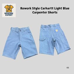 Rework Style Carhartt hellblaue Denim-Shorts