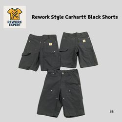 Rework Style Carhartt Black Shorts (Canvas)