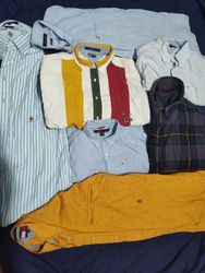 #03 Tommy Hilfiger Mens cotton button shirts 14 pc..