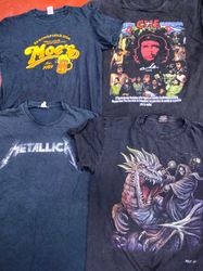 Vintage Black Printed T-shirts