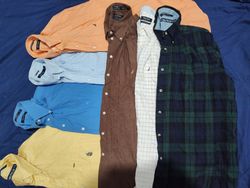 #01 Nautica Mens Cotton Button Shirts 16 pcs
