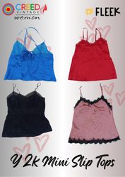 IQ0096 Y2k Mini Slip Tops - 08 Pieces
