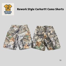 Rework Style Carhartt Camo Shorts
