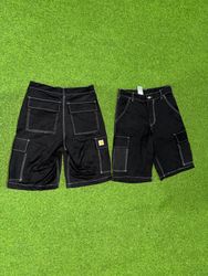 Rework style black carhartt cargo shorts