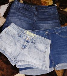 Denim mini shorts