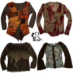 Y2K Unique Grunge Mesh Tops (RW-224)