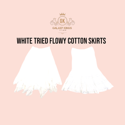 Jupes blanches fluides en coton Y2k