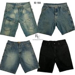 Hip Hop Baggy " Branded " Denim Jorts (RE-1184)
